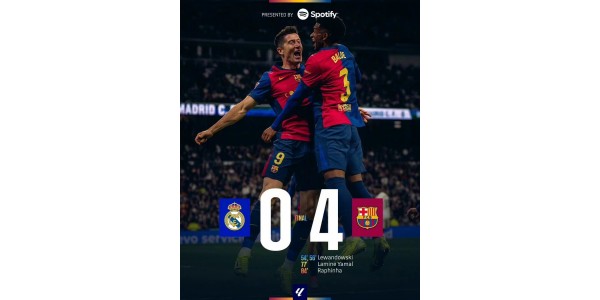 National Derby, Barcelona slagtede Real Madrid 4-0 og indvarslede sejrens herlighed